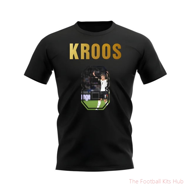Toni Kroos Name And Number Germany T-Shirt (Black)-unisoccer store