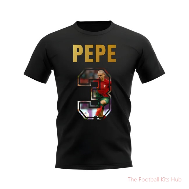 Pepe Name And Number Portugal T-Shirt (Black)-unisoccer store