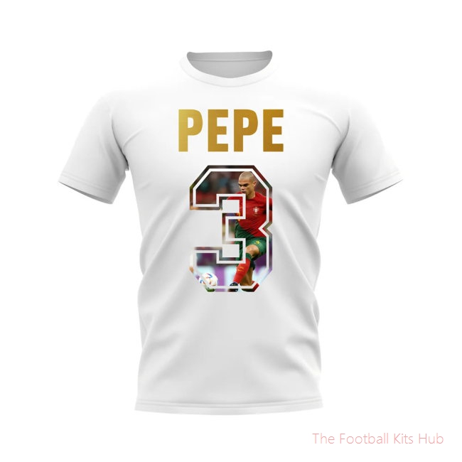 Pepe Name And Number Portugal T-Shirt (White)-unisoccer store