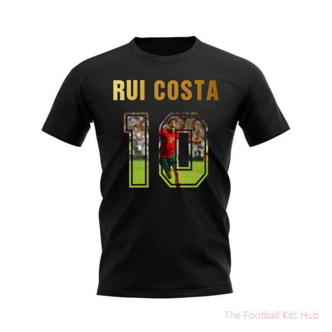 Rui Costa Name And Number Portugal T-Shirt (Black)-unisoccer store