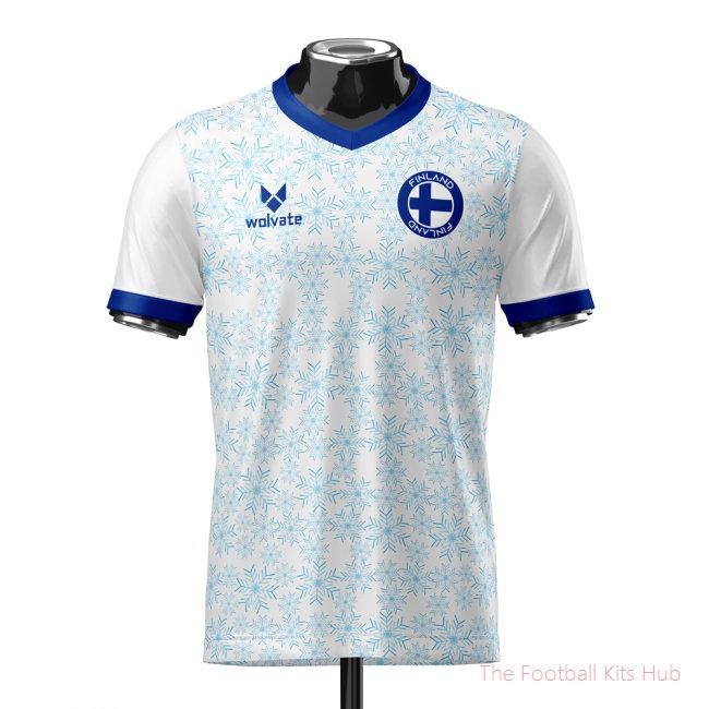 Finland Heritage Football Jersey (Wolvate) Adult Short Sleeve (Your Name)-unisoccer store