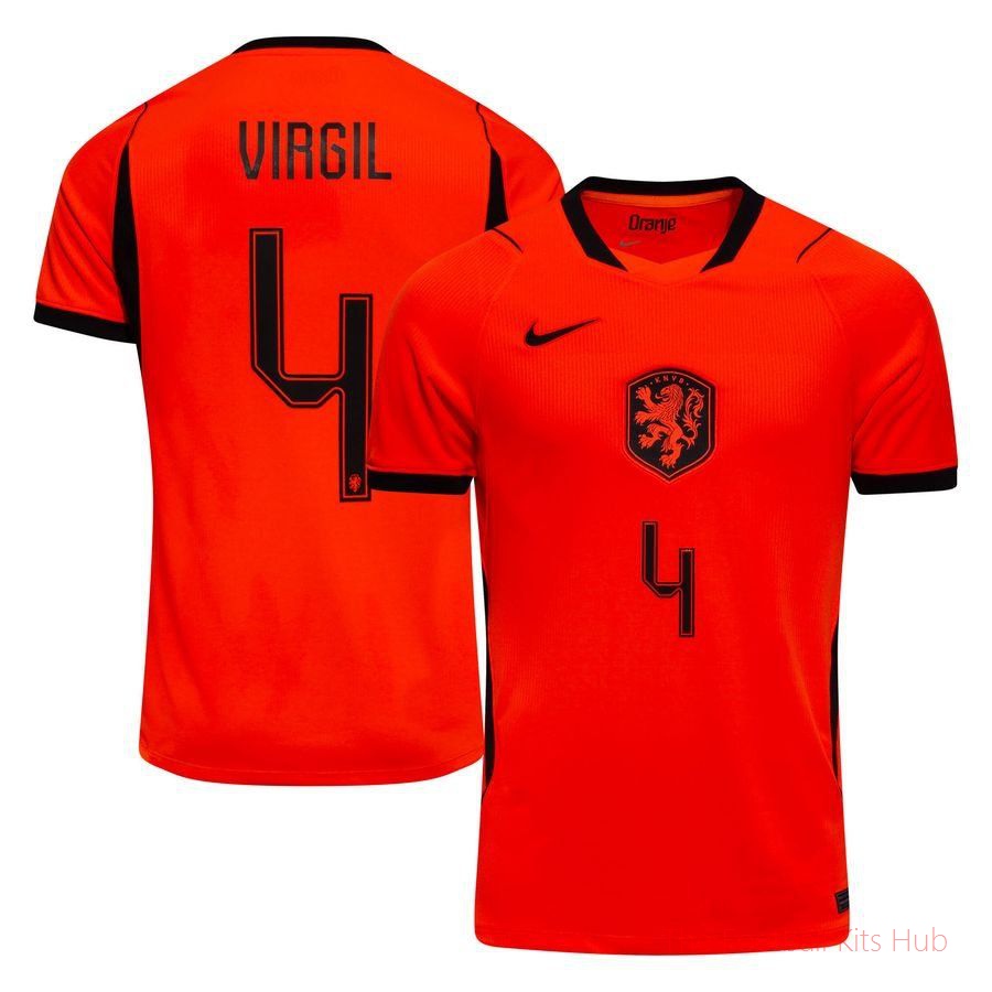 Holland Home Shirt World Cup 2026 VIRGIL 4-unisoccer store