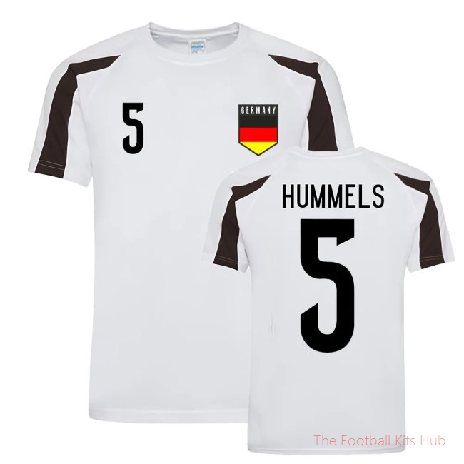 Mats Hummels Germany Sports Training Jersey (White-Black)-unisoccer store