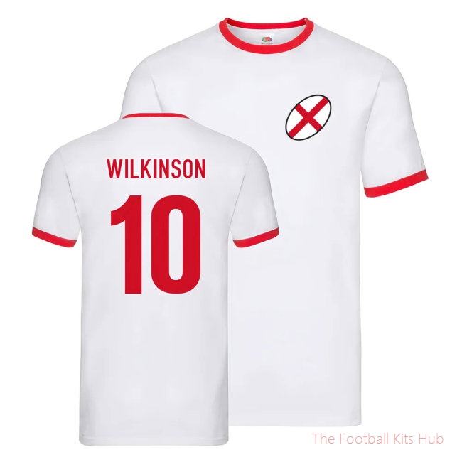 England Rugby Ringer T-shirt (Jonny Wilkinson 10)-unisoccer store