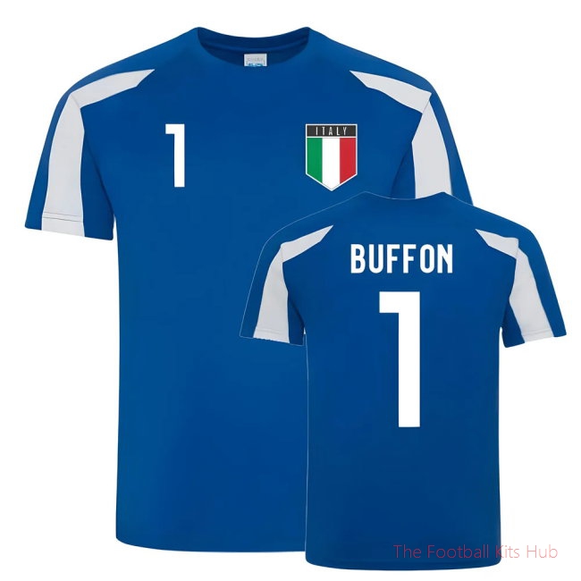 Gianluigi Buffon Italy Sports Training Jersey (Blue-White)-unisoccer store