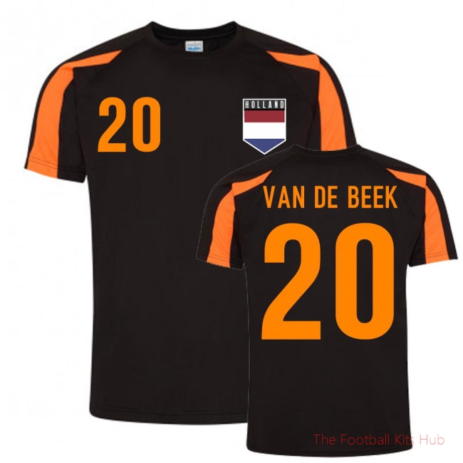 Donny Van de Beek Holland Sports Training Jersey (Black-Orange)-unisoccer store