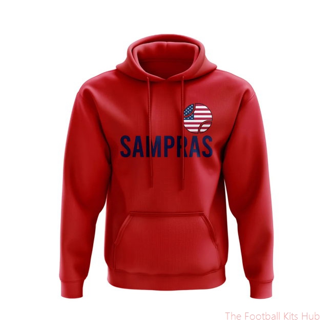 Pete Sampras USA Name Hoody (Red)-unisoccer store