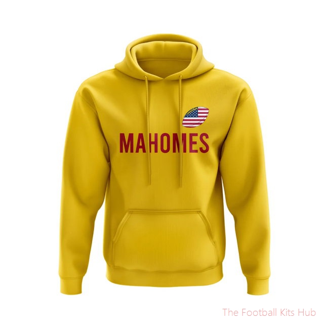 Patrick Mahomes USA Name Hoody (Yellow)-unisoccer store