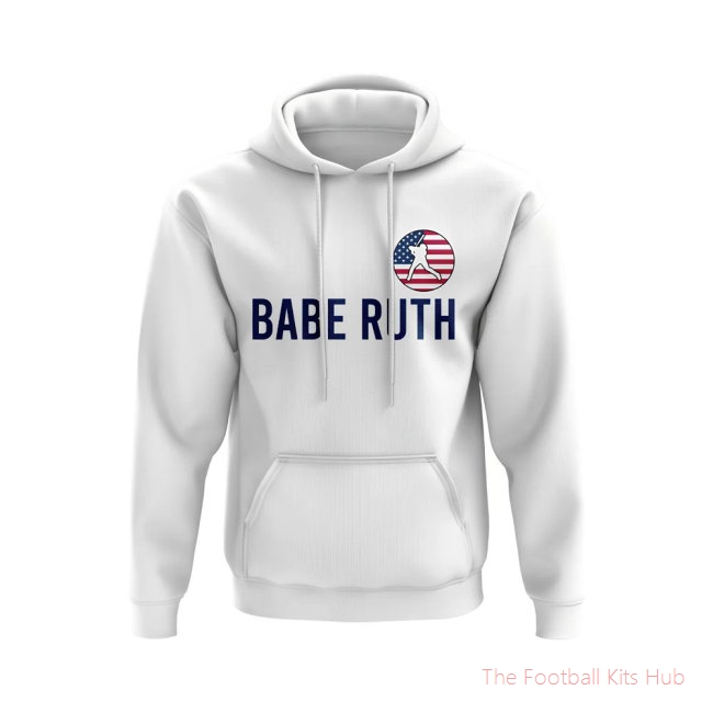 Babe Ruth USA Name Hoody (White)-unisoccer store