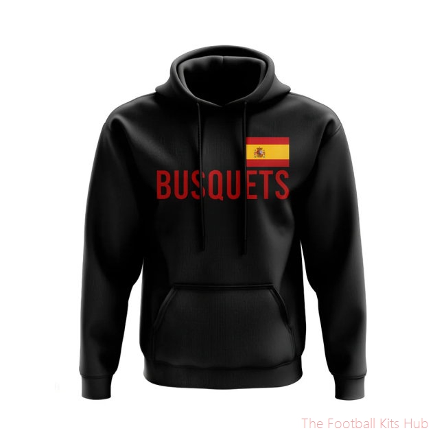 Sergio Busquets Spain Name Hoody (Black)-unisoccer store