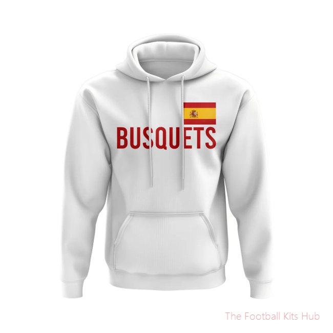 Sergio Busquets Spain Name Hoody (White)-unisoccer store