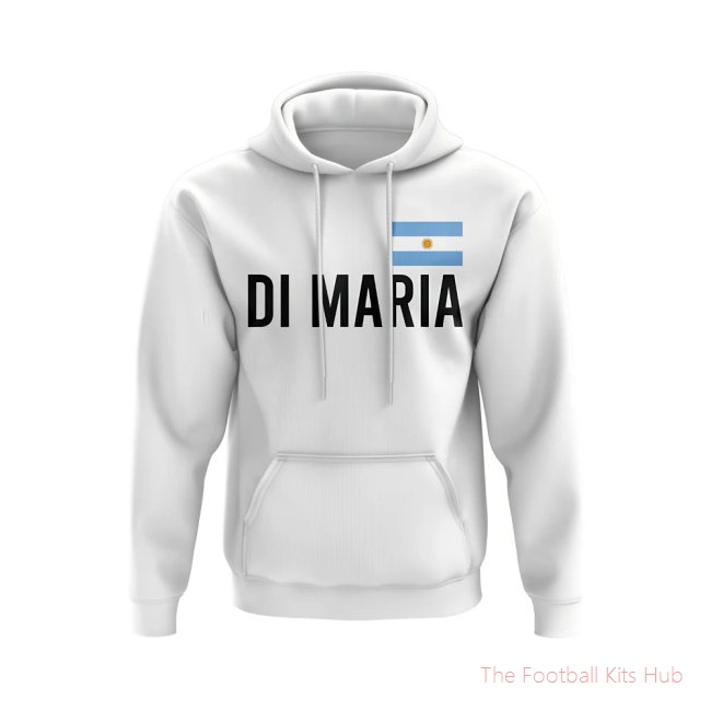 Angel Di Maria Argentina Name Hoody (White)-unisoccer store