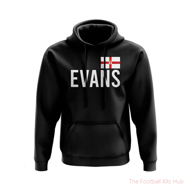 Jonny Evans Northern Ireland Name Hoody (Black)-unisoccer store
