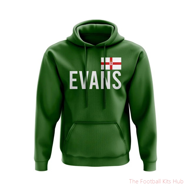 Jonny Evans Northern Ireland Name Hoody (Green)-unisoccer store