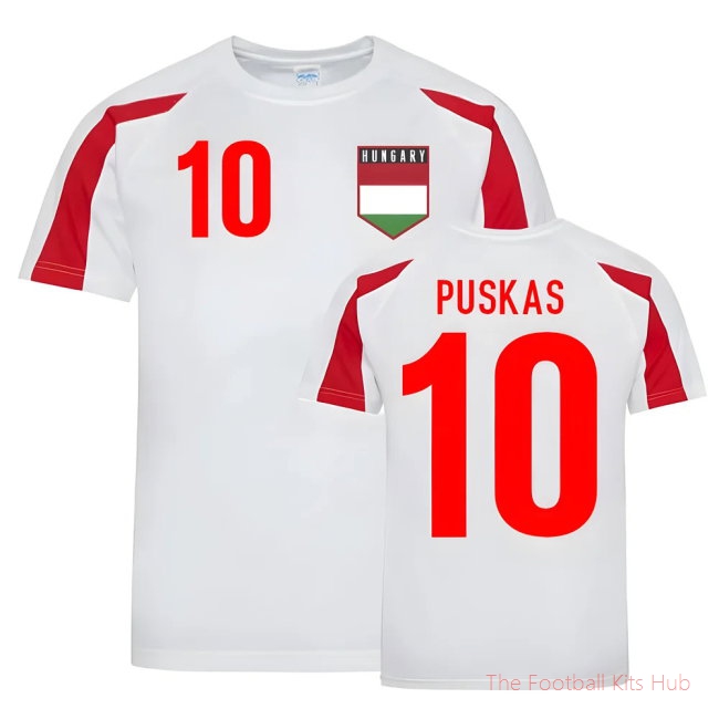 Ferenc Puskas Hungary Sports Training Jersey (White-Red)-unisoccer store