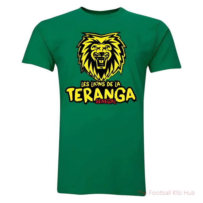 Senegal Les Lions De La Teranga T-Shirt (Green) - Kids-unisoccer store