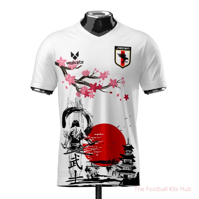 Japan Samurai Heritage Football Jersey (Wolvate) Kids Short Sleeve (Your Name)-unisoccer store