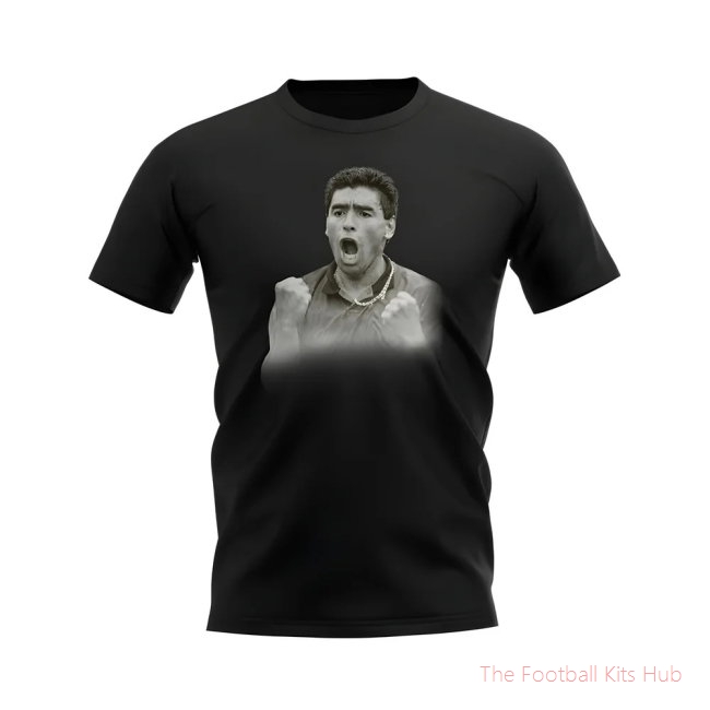 Diego Maradona Argentina Legend T-Shirt (Black)-unisoccer store