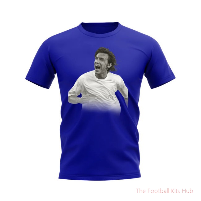 Andrea Pirlo Italy Legend T-Shirt (Blue)-unisoccer store