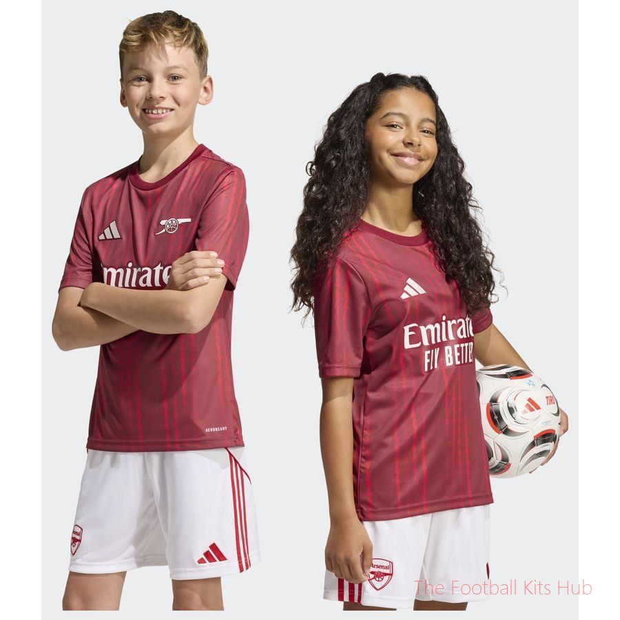 Arsenal Training T-Shirt Pre Match - Collegiate Burgundy/Pure Ruby Kids-unisoccer store