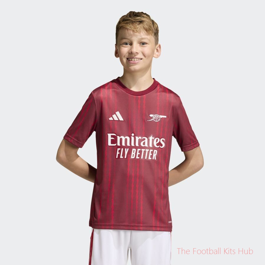 Arsenal Training T-Shirt Pre Match - Collegiate Burgundy/Pure Ruby Kids-unisoccer store