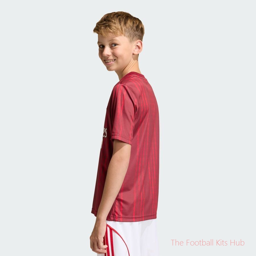 Arsenal Training T-Shirt Pre Match - Collegiate Burgundy/Pure Ruby Kids-unisoccer store