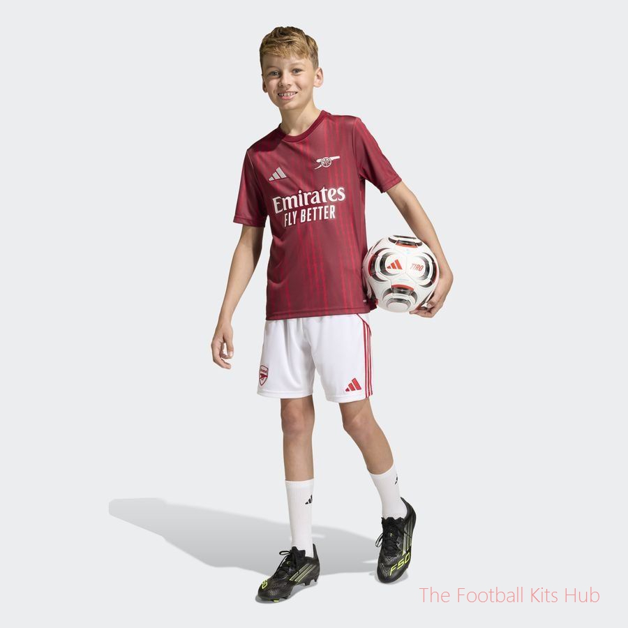 Arsenal Training T-Shirt Pre Match - Collegiate Burgundy/Pure Ruby Kids-unisoccer store