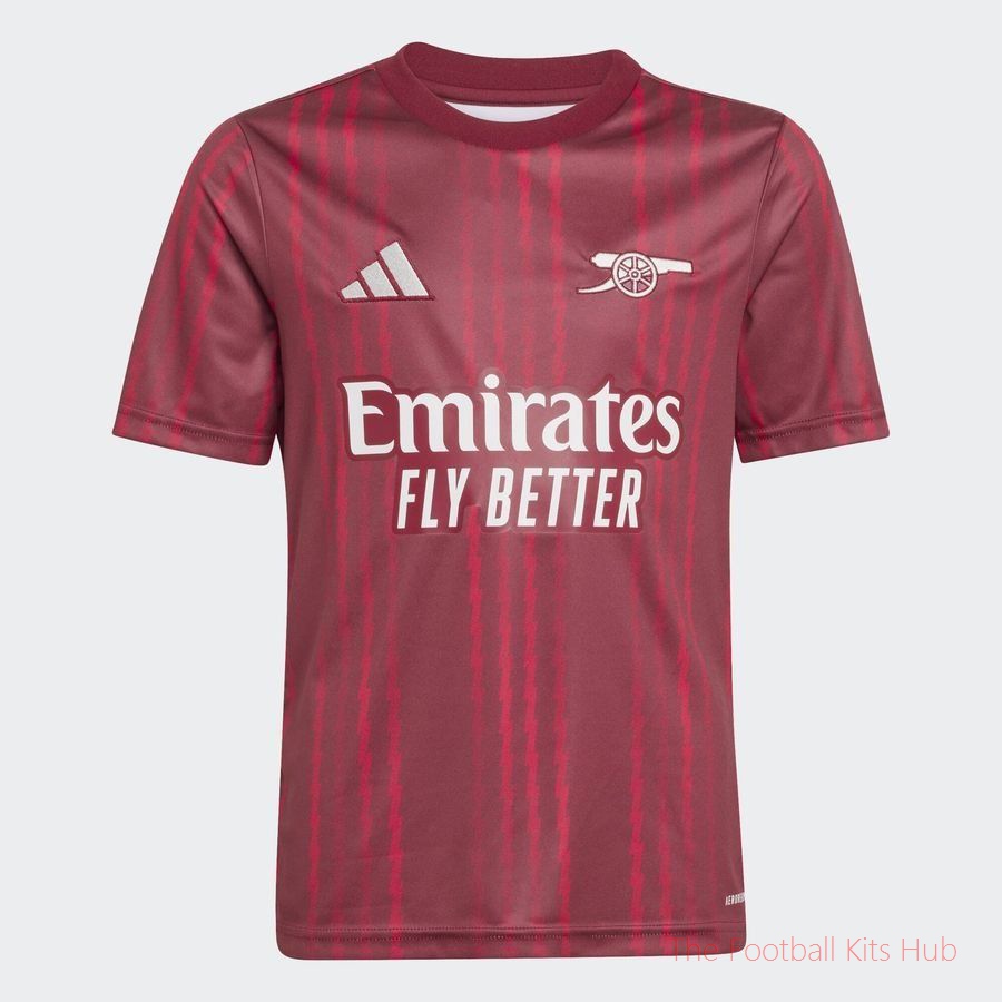 Arsenal Training T-Shirt Pre Match - Collegiate Burgundy/Pure Ruby Kids-unisoccer store