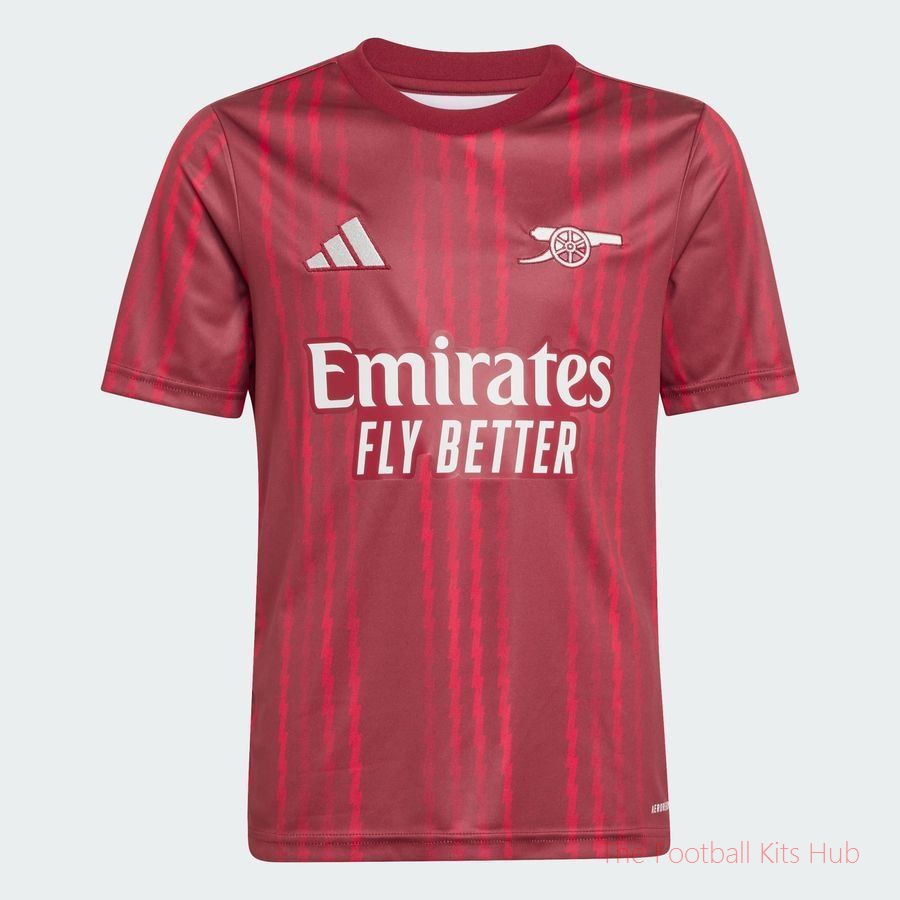 Arsenal Training T-Shirt Pre Match - Collegiate Burgundy/Pure Ruby Kids-unisoccer store