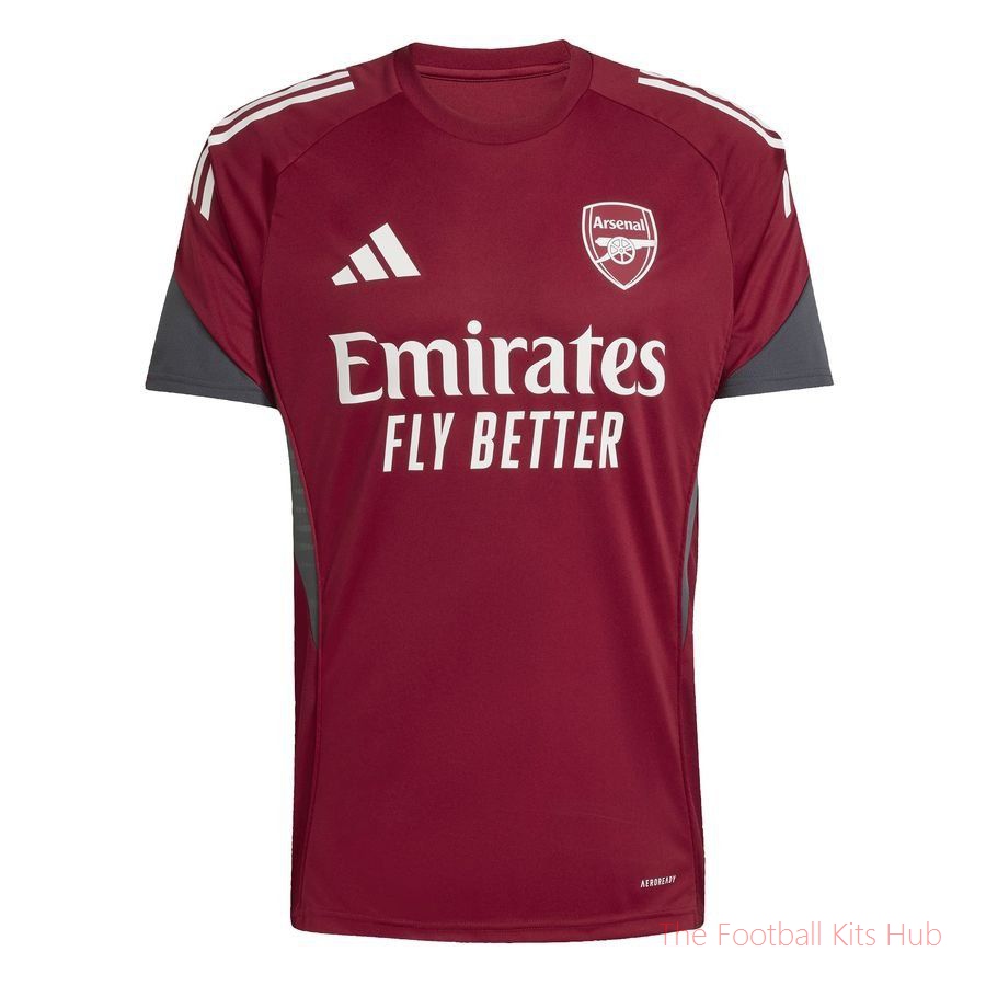 Arsenal Training T-Shirt Tiro 25 EU - Collegiate Burgundy/Dark Grey-unisoccer store