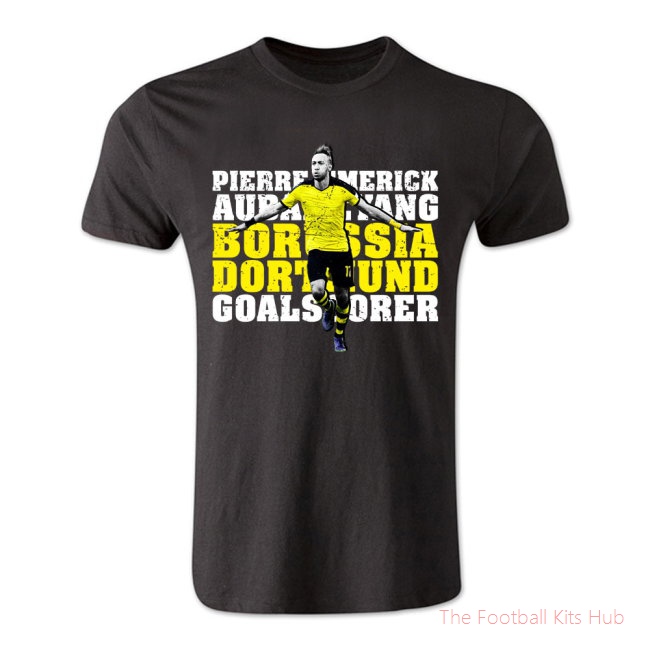 Pierre Emerick Aubameyang Dortmund Goalscorer T-Shirt (Black) - Kids-unisoccer store