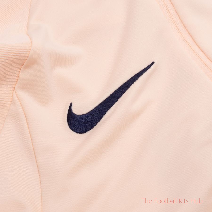 Barcelona Training Shirt Dri-FIT Strike Drill 3rd - Crimson Tint/Bright Mango/Midnight Navy-unisoccer store