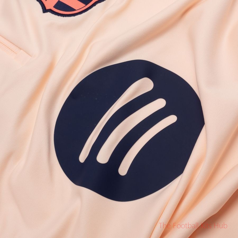 Barcelona Training Shirt Dri-FIT Strike Drill 3rd - Crimson Tint/Bright Mango/Midnight Navy-unisoccer store