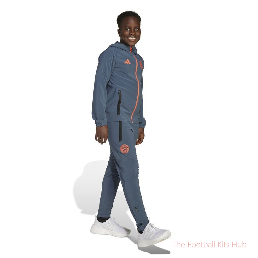 Bayern München Training Trousers Tiro 25 Competition Vis Tech Travel - Bold Onix/Easy Coral Kids-unisoccer store