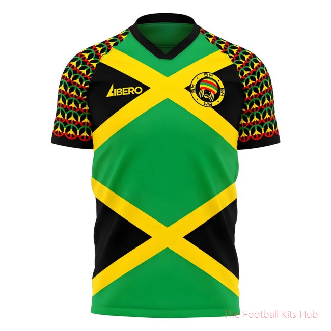 Jamaica Marley Concept Football Shirt (Libero) (Your Name)-unisoccer store
