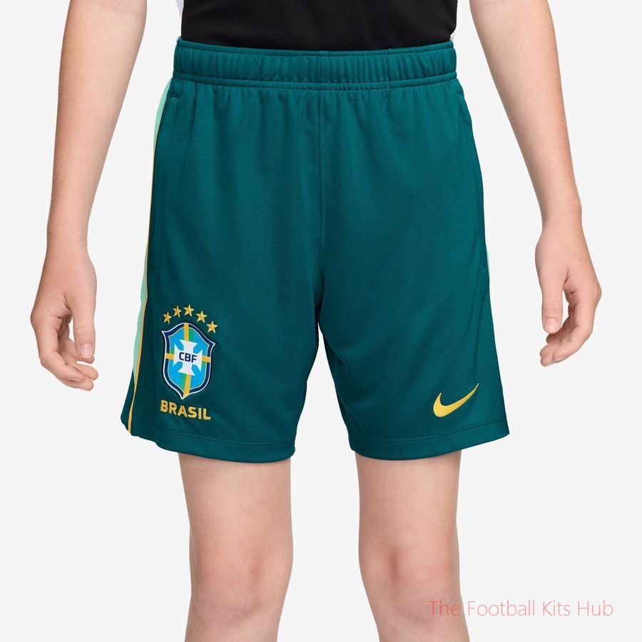 Brazil Training Shorts Dri-FIT Academy Pro World Cup 2026 - Geode Teal/Light Menta/Midwest Gold Kids-unisoccer store