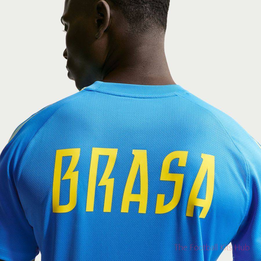 Brazil Training T-Shirt Dri-FIT Strike World Cup 2026 - Photo Blue/Light Menta/Midwest Gold-unisoccer store