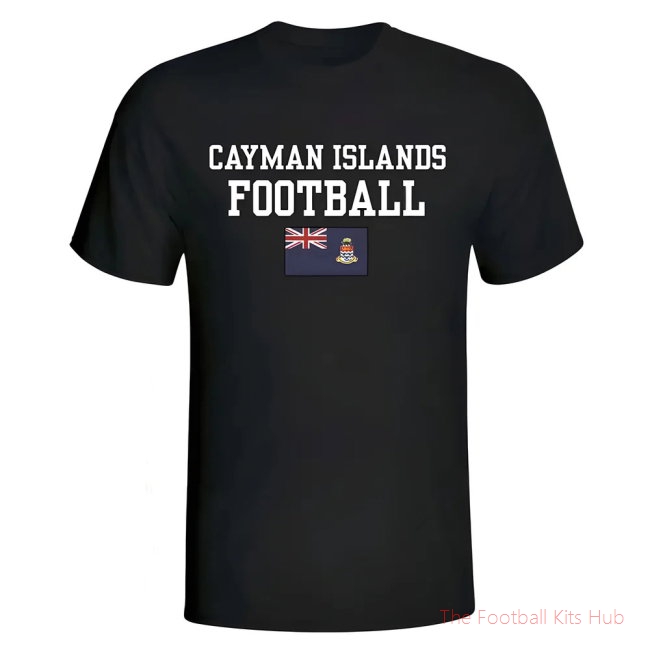 Cayman Islands Football T-Shirt - Black-unisoccer store