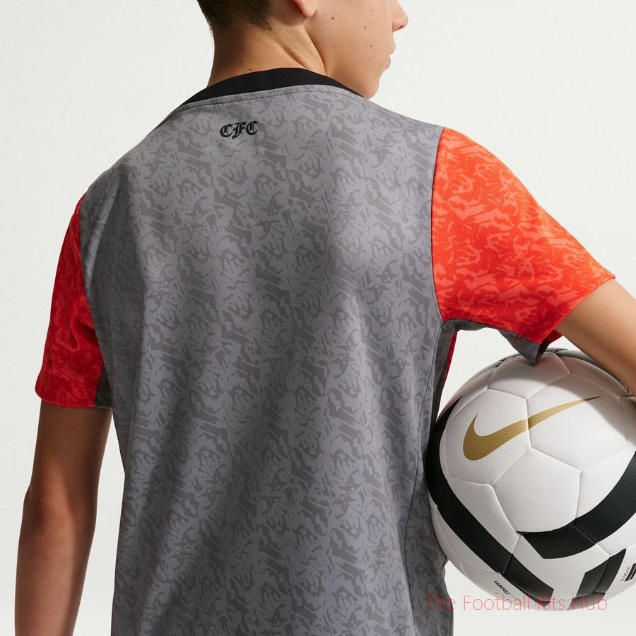 Chelsea Training T-Shirt Dri-FIT Academy Pro Pre Match SE - Wolf Grey/Turf Orange/Blue Kids-unisoccer store