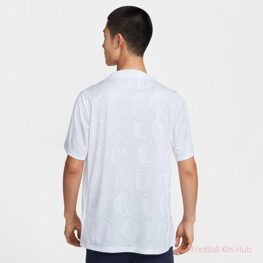 Chelsea Training T-Shirt Dri-FIT Academy Pro Pre Match - White/Pure Platinum/Rush Blue-unisoccer store