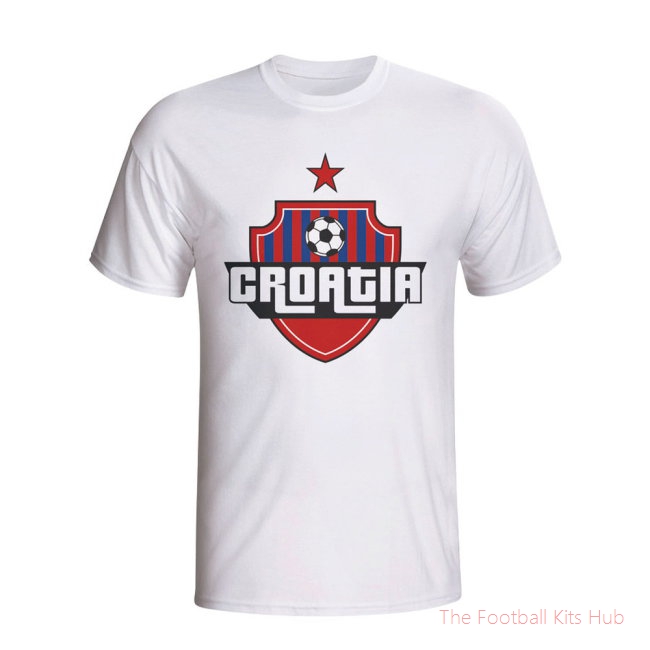 Croatia Country Logo T-shirt (white)-unisoccer store