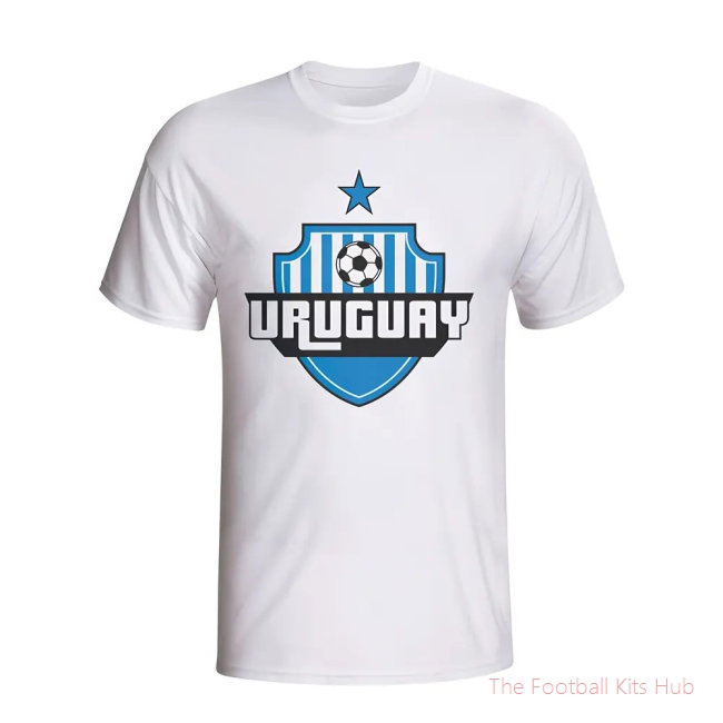 Uruguay Country Logo T-shirt (white) - Kids-unisoccer store