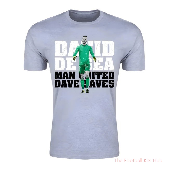 David De Gea Man United Goalkeeper T-Shirt (Grey)-unisoccer store