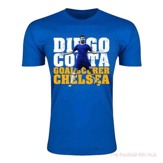 Diego Costa Chelsea Goalscorer T-Shirt (Blue)-unisoccer store