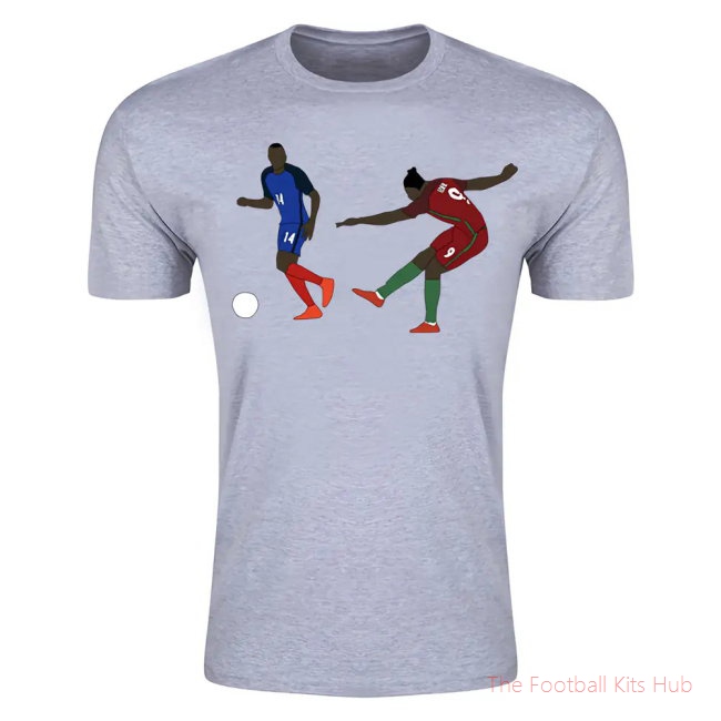 Eder Goal Euro 2016 Cartoon T-Shirt (Grey)-unisoccer store