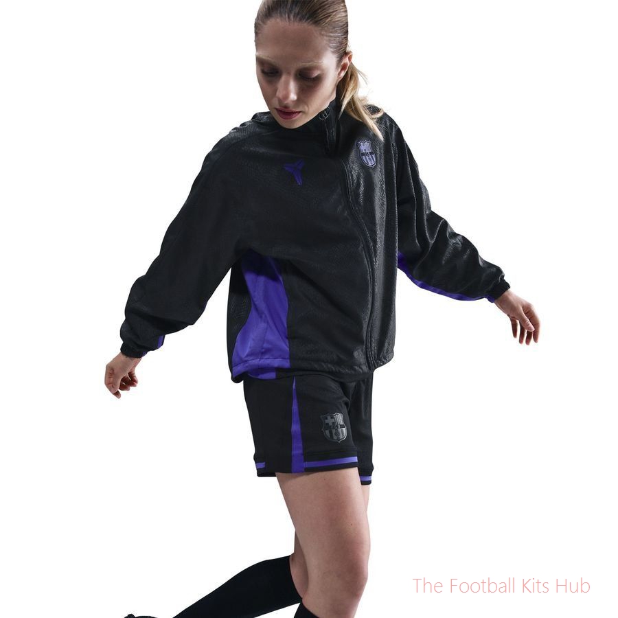 FCB W NK TRK JKT AW GX BLACK/PERSIAN VIOLET/PERSIAN VIOLET-unisoccer store