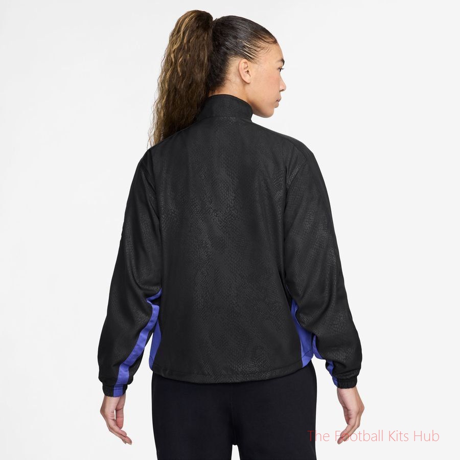 FCB W NK TRK JKT AW GX BLACK/PERSIAN VIOLET/PERSIAN VIOLET-unisoccer store