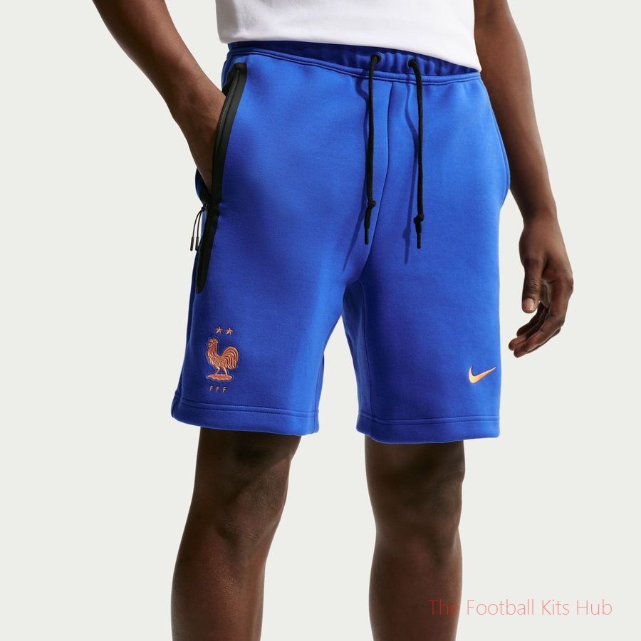 France Sweat Shorts NSW Tech Fleece World Cup 2026 - Game Royal/Metallic Copper-unisoccer store