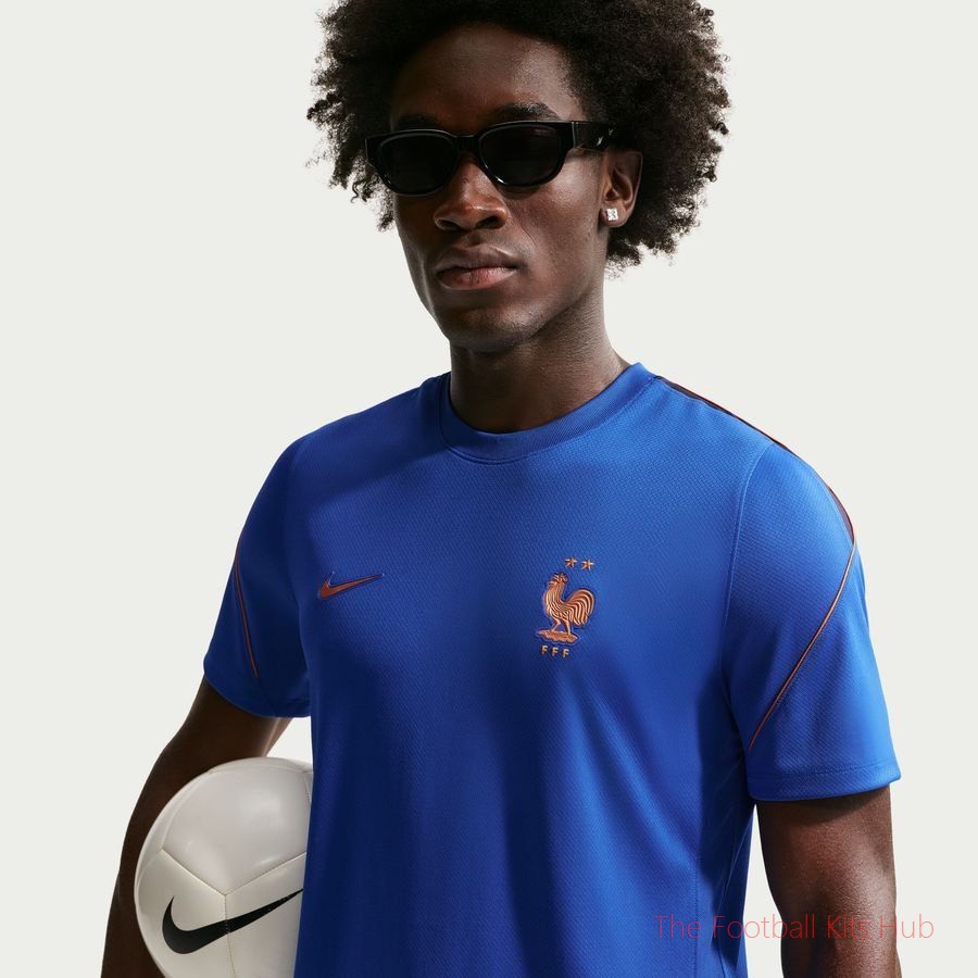France Training T-Shirt Dri-FIT Strike World Cup 2026 - Game Royal/Blackened Blue/Metallic Copper-unisoccer store