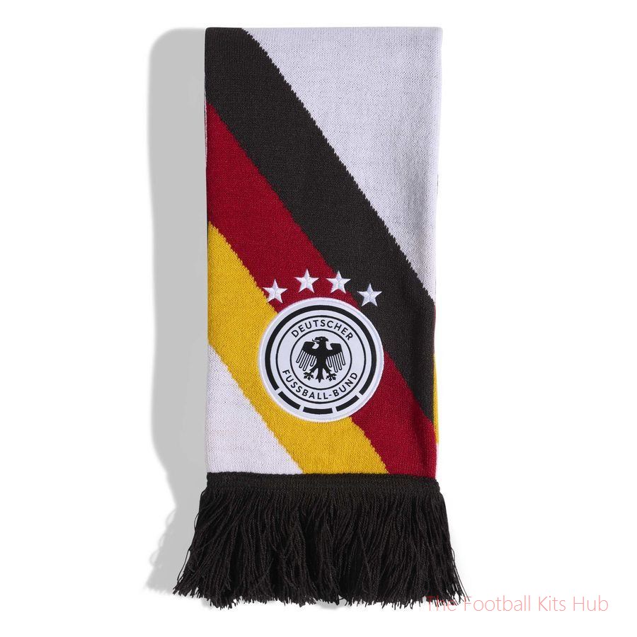 Germany Scarf World Cup 2026 - White/Black/Team Power Red/Collegiate Gold-unisoccer store